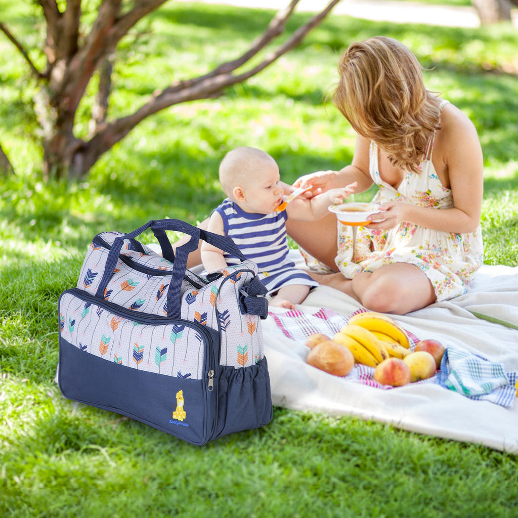 5Pcs Baby Nappy Diaper Bags Set