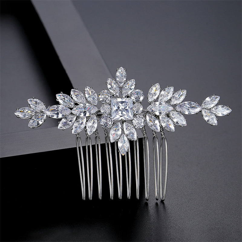 S925 Pure Silver Moissanite  New Bride Hair Comb
