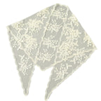 Bridal Floral Lace Triangular  Solid Color Veil
