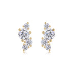 Four-diamond  Stud Earrings Set S925 Silver