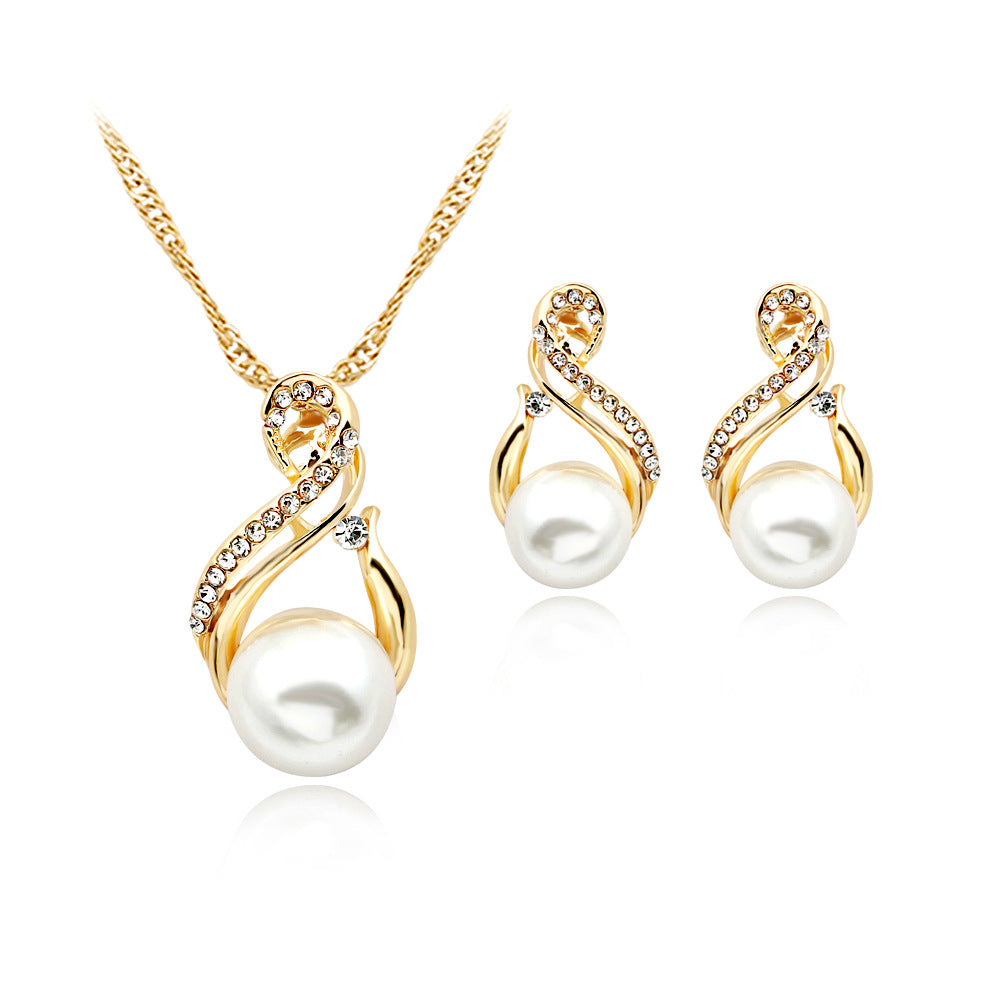 Pearl Necklace And Earrings Se