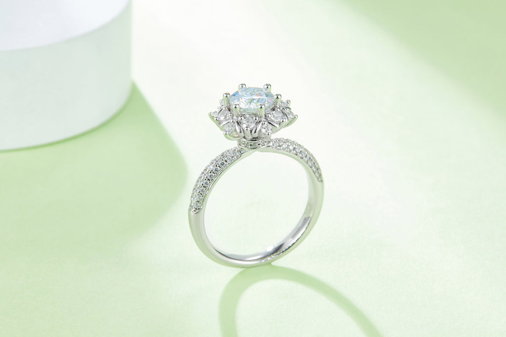 1-carat  Silver Ring Set With , S925 Silver
