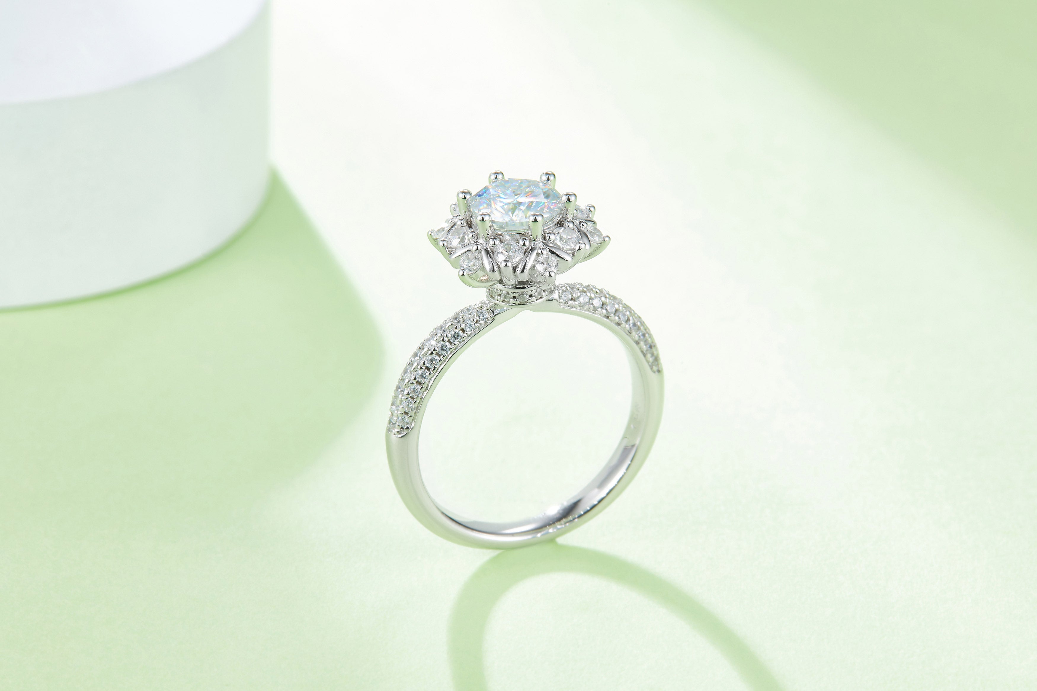 1-carat  Silver Ring Set With , S925 Silver