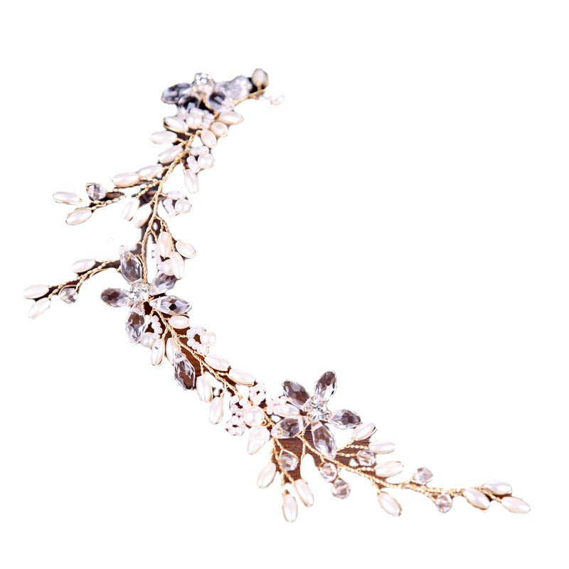 White Pearl Plate Hair Band Wedding