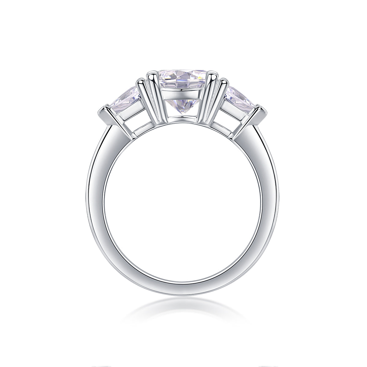2-carat S925 Silver Diamond Wedding Ring.