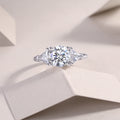 2-carat S925 Silver Diamond Wedding Ring.
