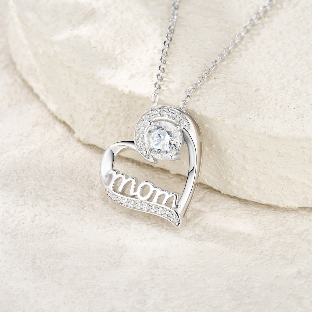 1 Carat Silver Necklace Pendant Set