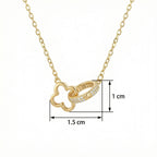 925 Sterling SilverInterlocking CloverPave Ring Necklace