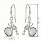 925 Sterling Silver Elegant Silver Bow Drop Earrings