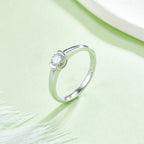 A 0.5-carat Luxury  Silver Ring Set