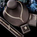 Zircon Jewelry Full Crystal Necklace And Earrings