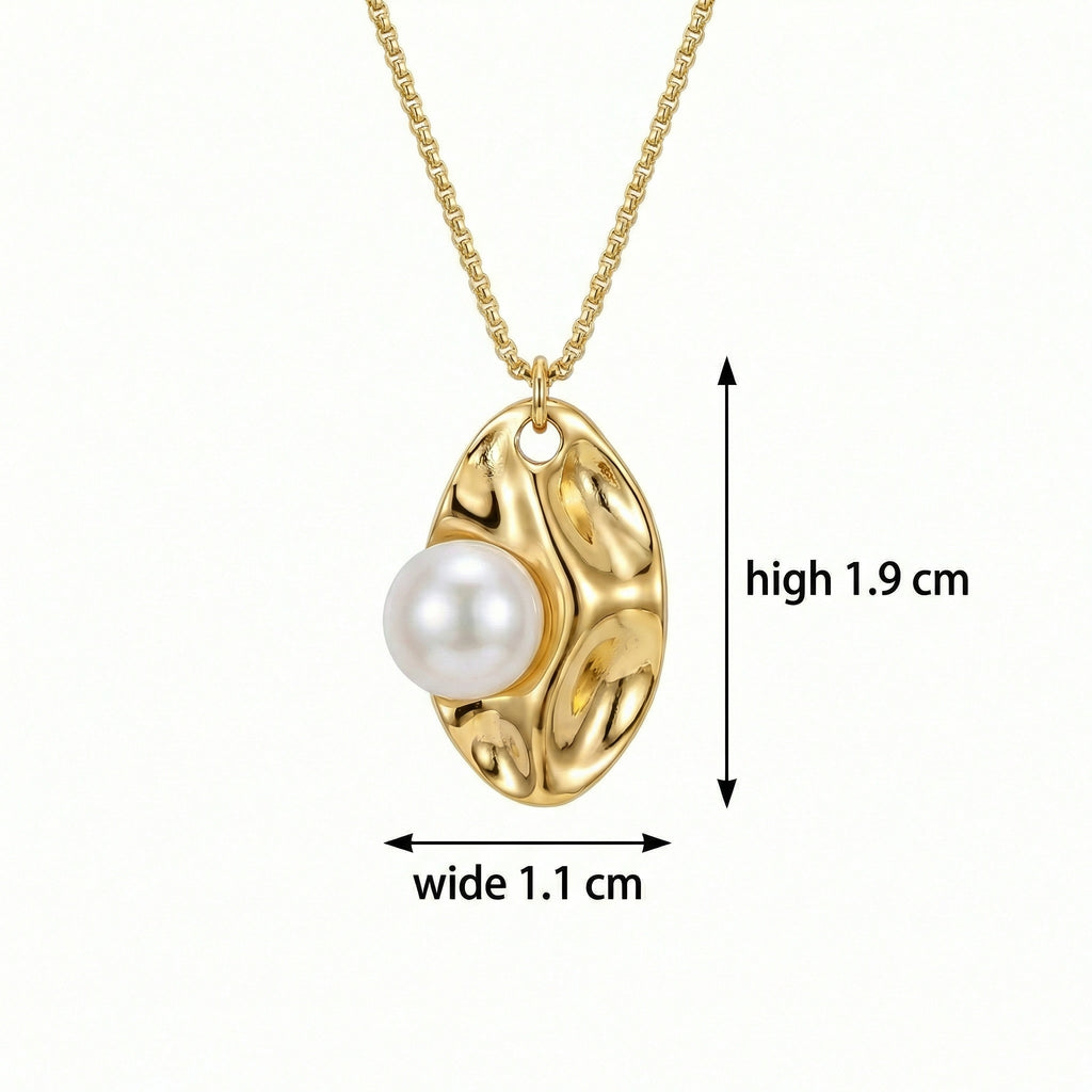 925 Sterling SilverRippled  Oval Pendant
