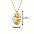 925 Sterling SilverRippled  Oval Pendant
