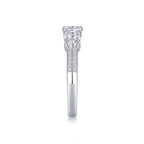 A Wedding Ring Set With 1-carat  S925 Silver