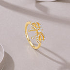 Silver Ring Set With  Moissanite, S925 Silver
