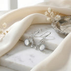 925 Sterling Silver Elegant Silver Bow Drop Earrings