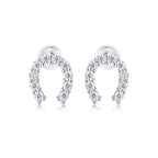 Moissanite S925 Silver And Platinum-plated Stud Earrings