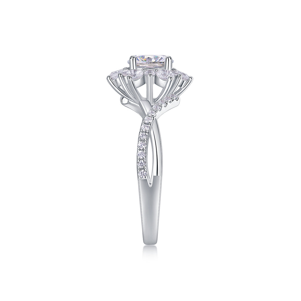 Hidden Poetry - A Wedding Ring Set With 1-carat