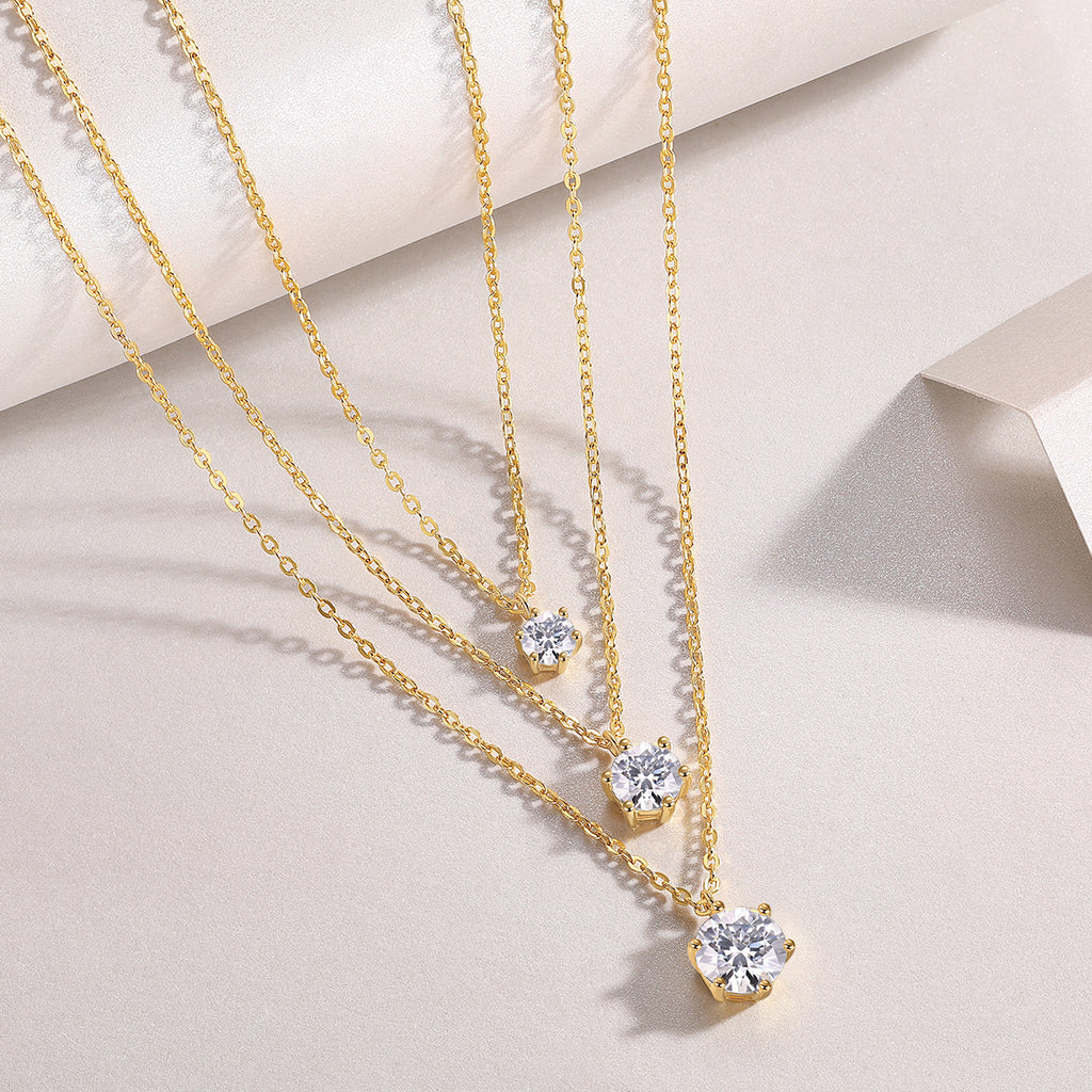 2-carat Luxury Fashion Silver Pendant Necklace