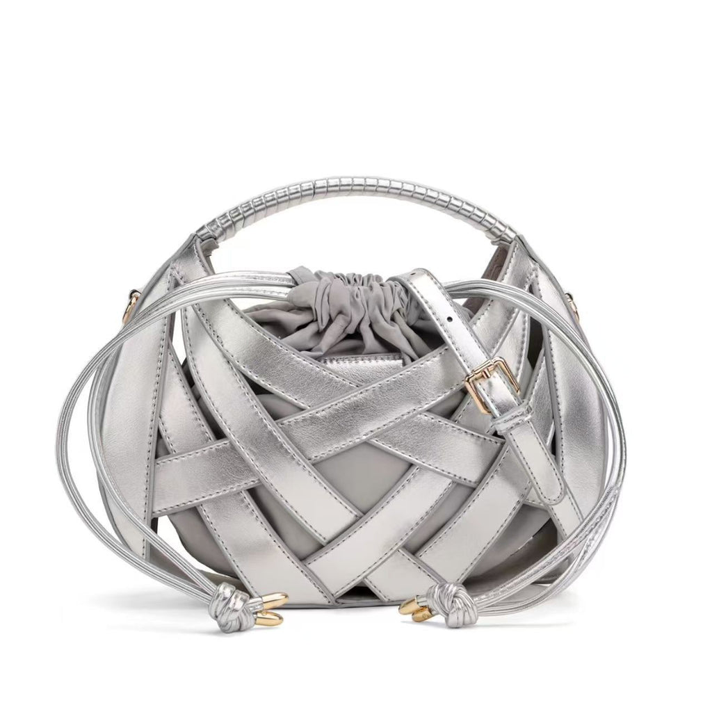 Woven Hollow-out Single-shoulder Crossbody Bag
