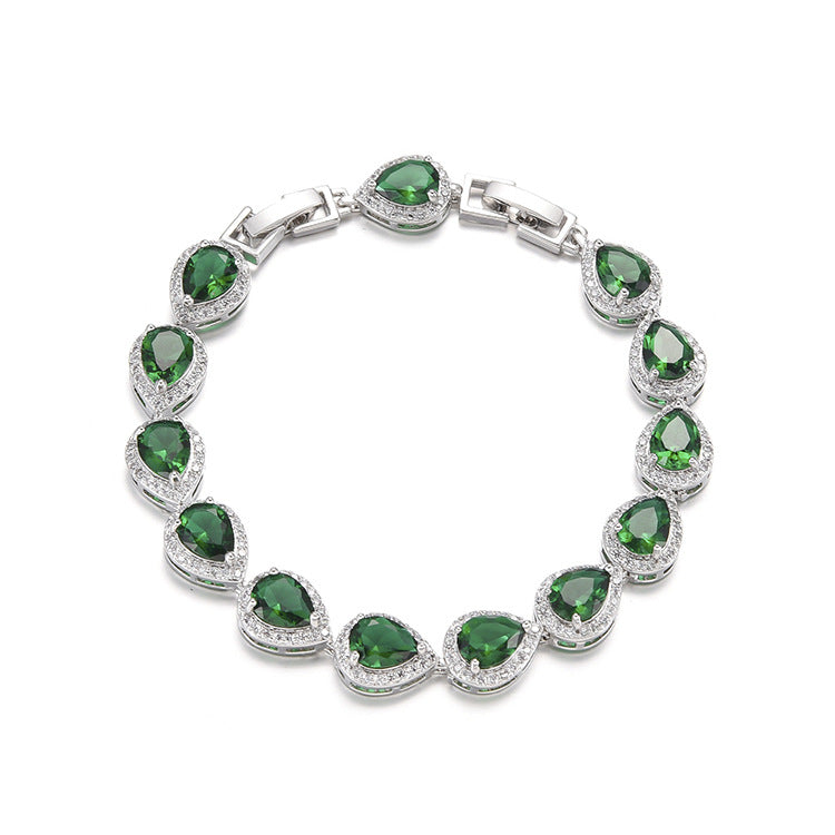 Water Drop Long Necklace Earring Ring Bracelet