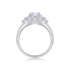A Wedding Ring Set With 1-carat  S925 Silver