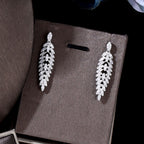 Zircon Jewelry Full Crystal Necklace And Earrings