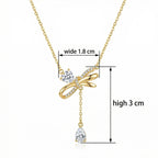 925 Sterling Silver Elegant Bowknot Necklace