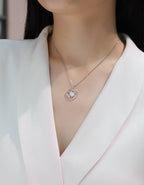 Light Luxury Jewelry Pendant Necklace Set  S925 Silver