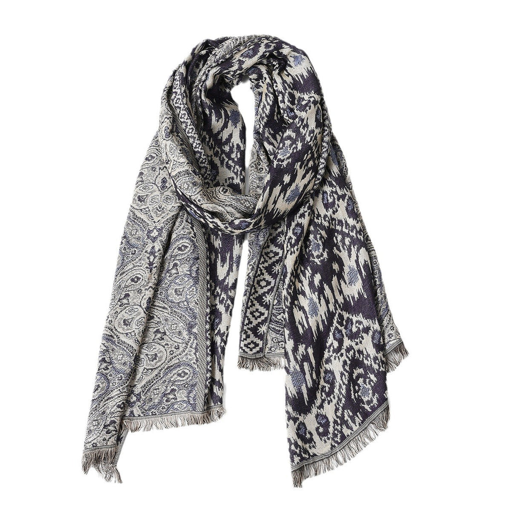 Men's Cotton Jacquard  Warm Scarf