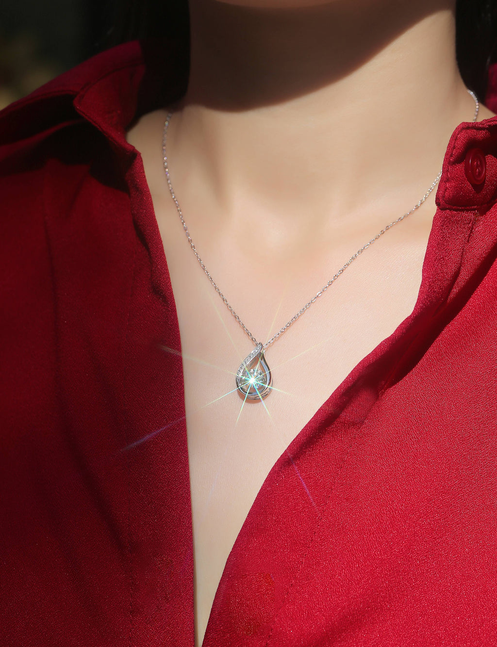 Necklace Pendant Set With Top-quality Moissanite S925