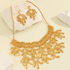 3pcs   Heart-shaped Hollow Necklace Earrings