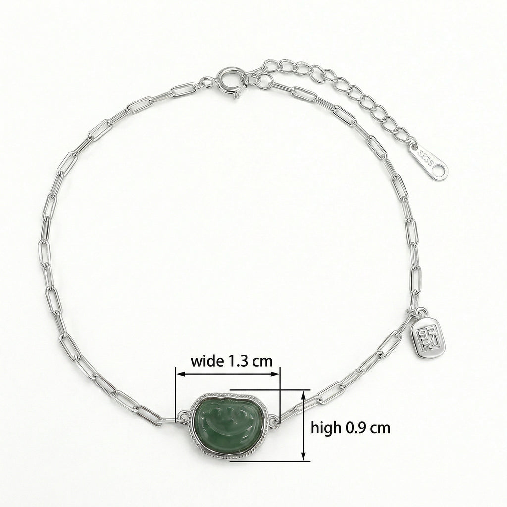 925 Sterling Silver Elegant Silver Green Heart Gemsstone