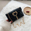 Korean-style Womens Heart-Shaped Tassel Shoulder Bag