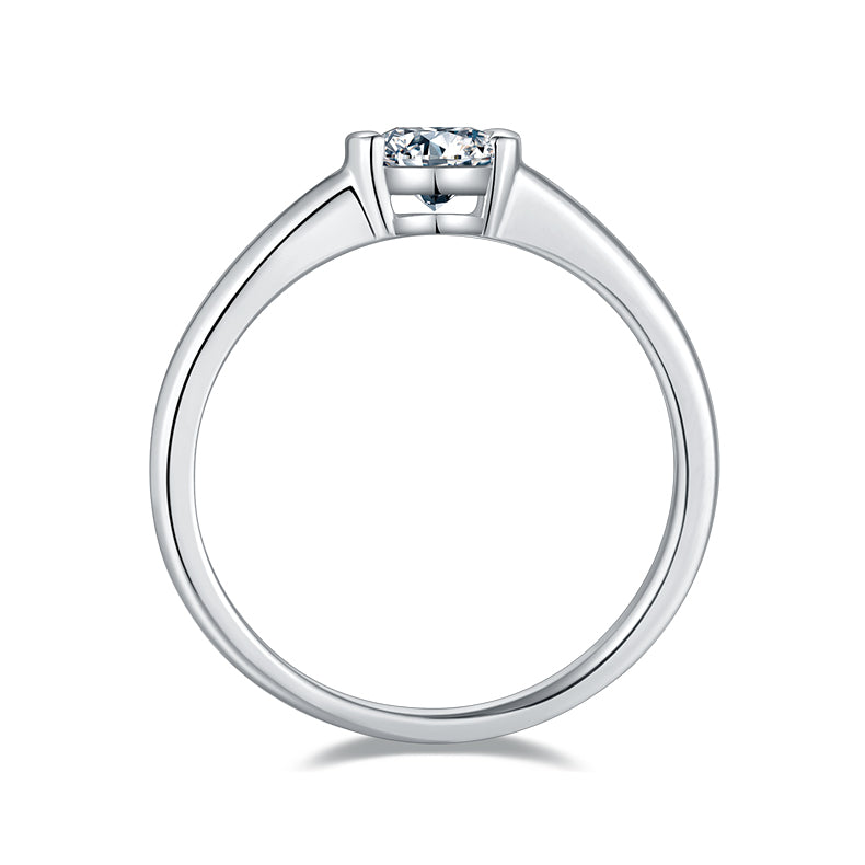 A 0.5-carat Luxury  Silver Ring Set
