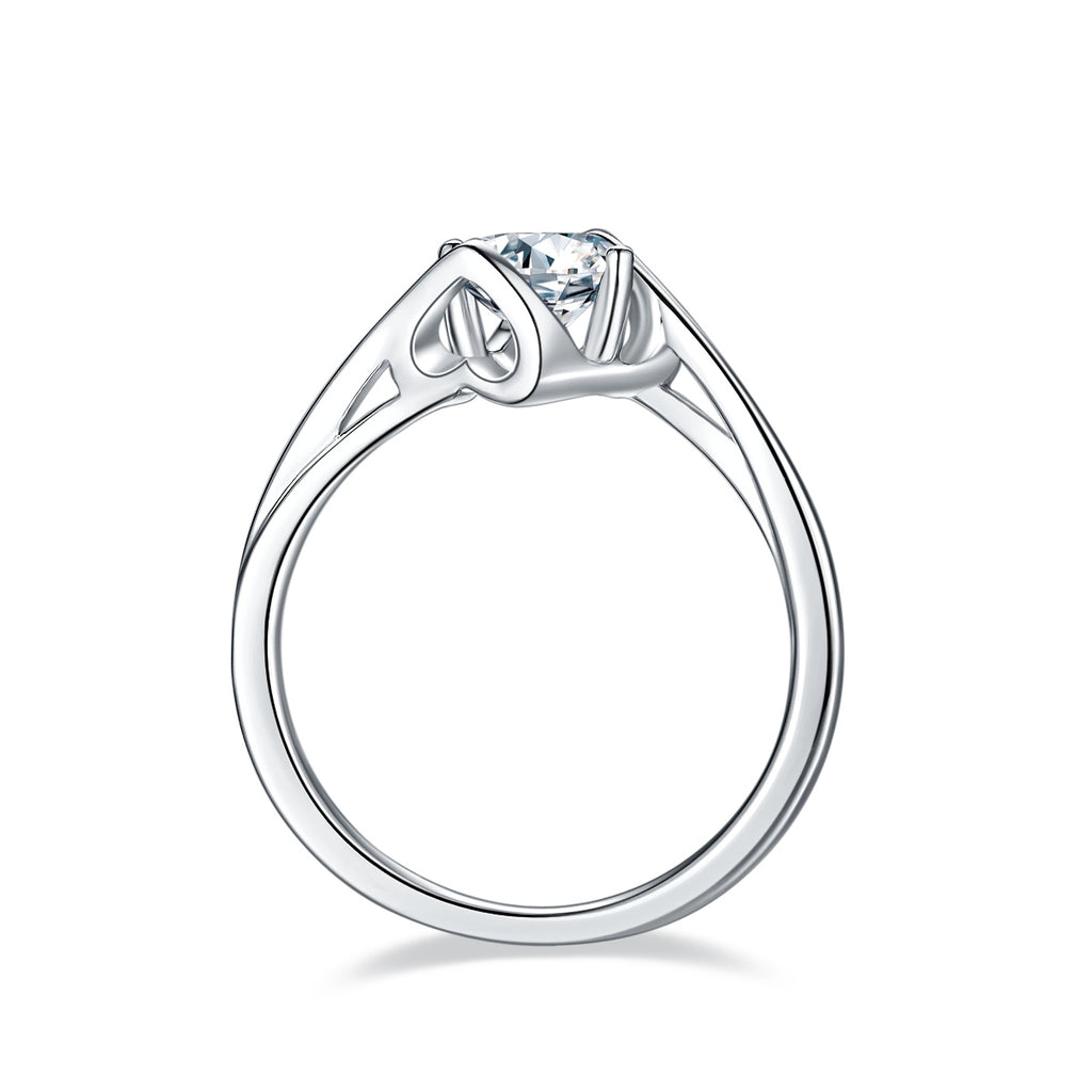 1-carat Top-quality Moissanite S925 Silvern