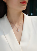 Light Luxury Jewelry Pendant Necklace Set  S925 Silver