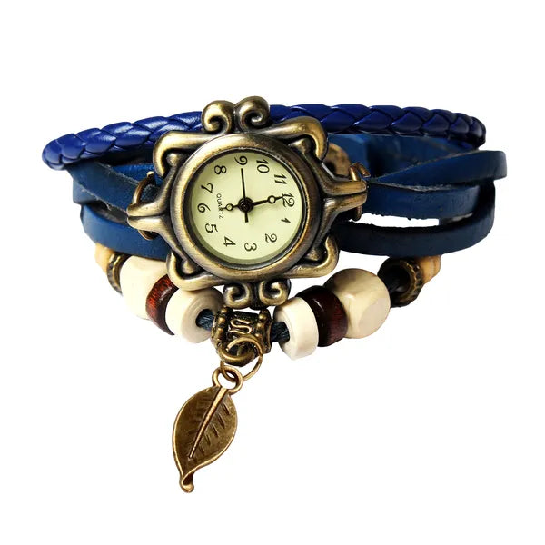 Bohemian Style Handmade Leather Tree Leaf Women's