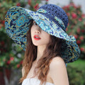 Summer Beach Sun Hat Beach Green Straw Hat For Women