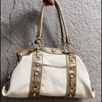 High-end Textured Underarm Bag With Studs