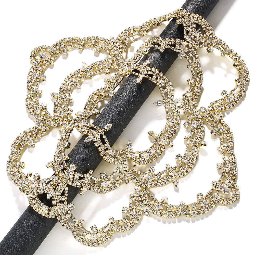 Floral Temperament Bride Headband Rhinestone