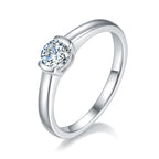 A 0.5-carat Luxury  Silver Ring Set
