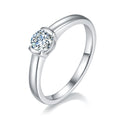 A 0.5-carat Luxury  Silver Ring Set