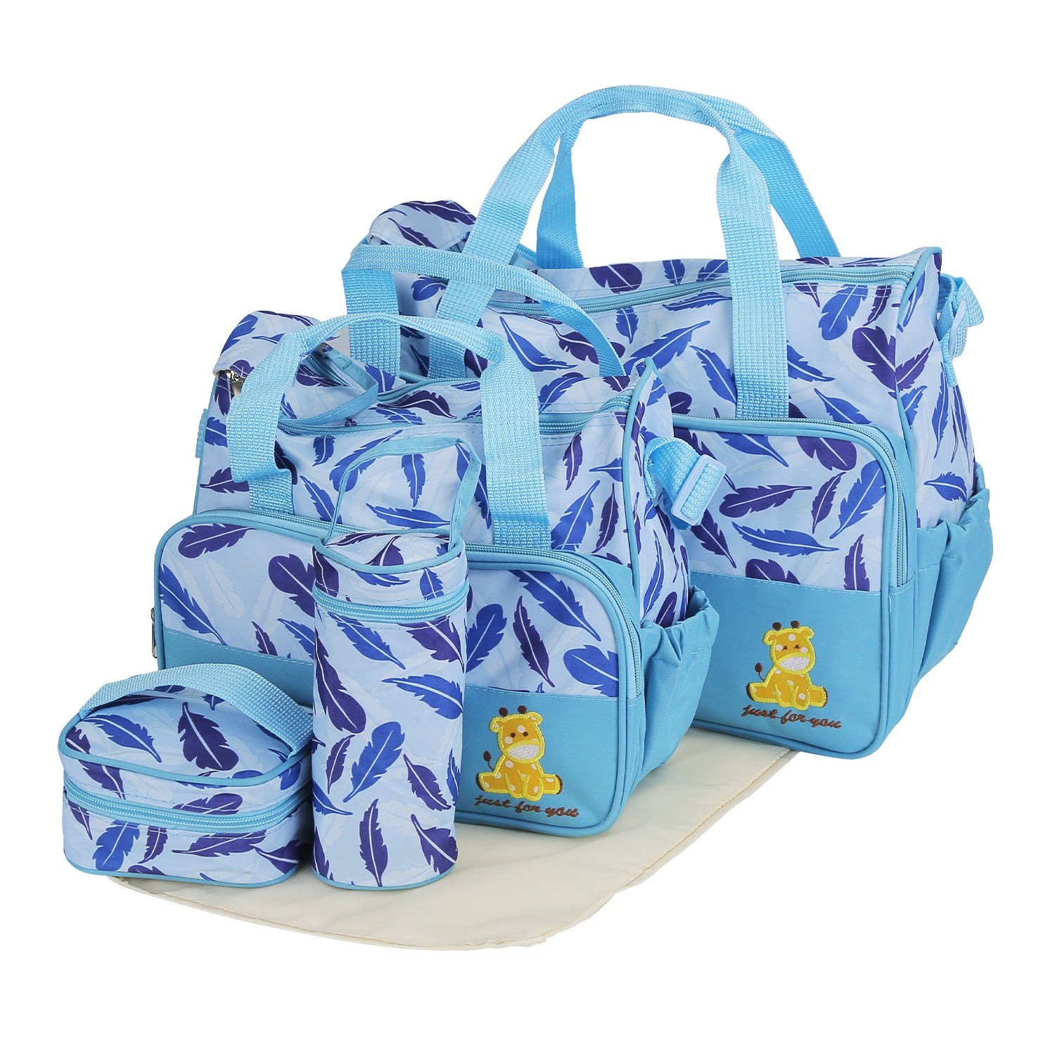 5Pcs Baby Nappy Diaper Bags Set