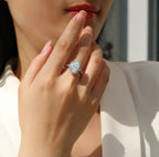 A Wedding Ring Set With  Moissanite S925 Silver