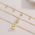 1-carat Luxury  Silver Pendant Necklace  S925 Silver