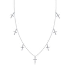Holy Light Cross - Pendant Necklace  S925 Silver Plated Platinum