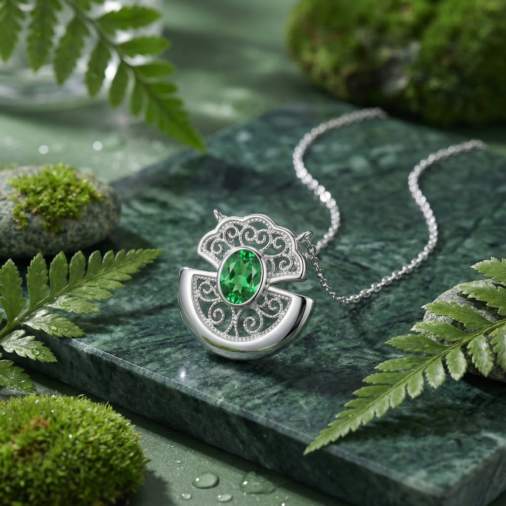 925 Sterling Silver Filigree Pendant Necklace