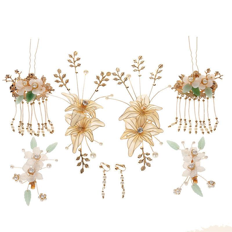 Headdress Bride Chinese Tassel Phoenix Crown Wedding