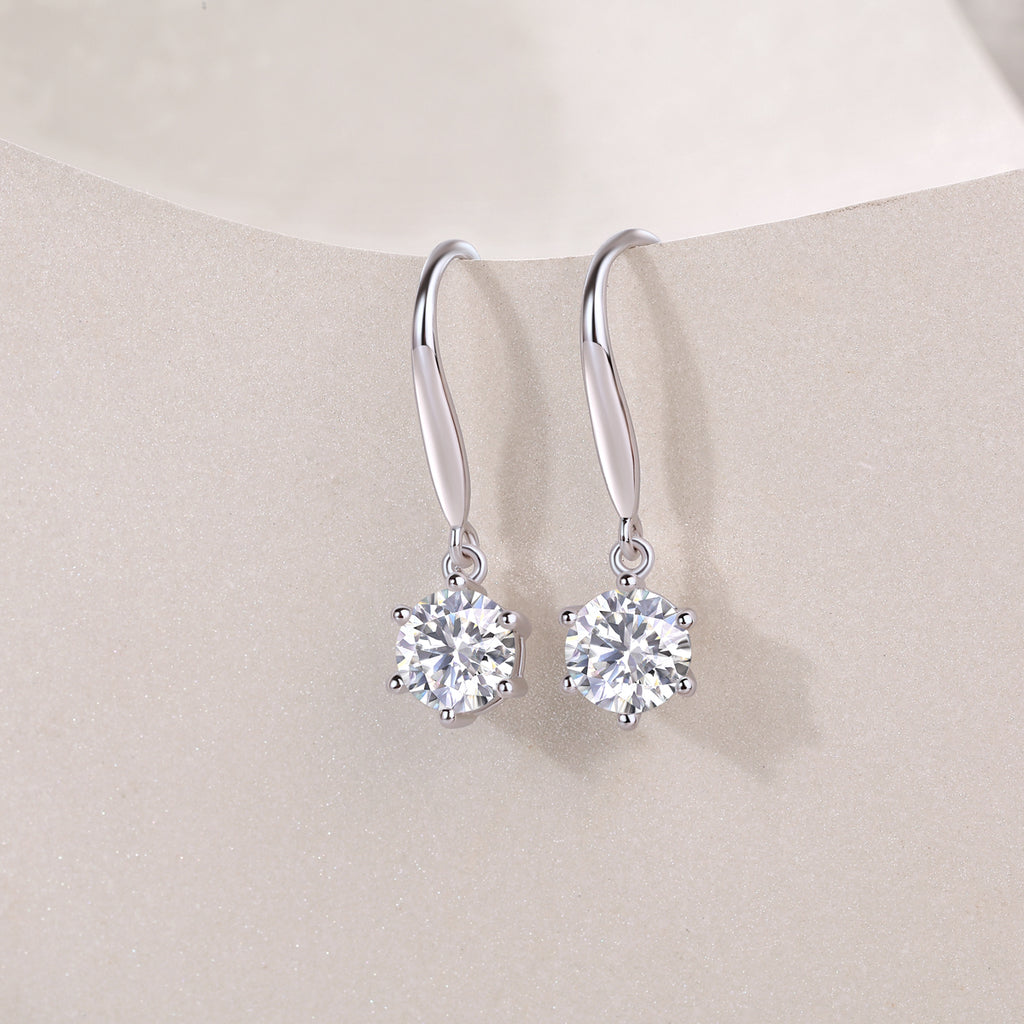 Jumping Wind - Earrings Set With 1-carat